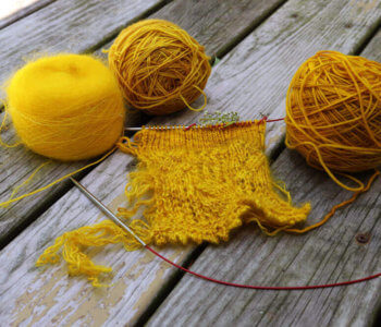 Yellow pretty yarn