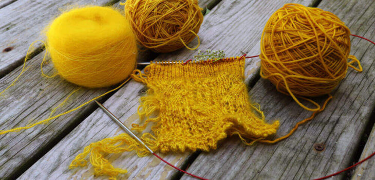 Yellow pretty yarn